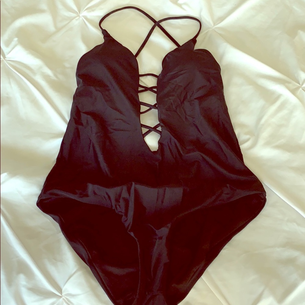NBW Black one piece swimsuit gorgeous open back